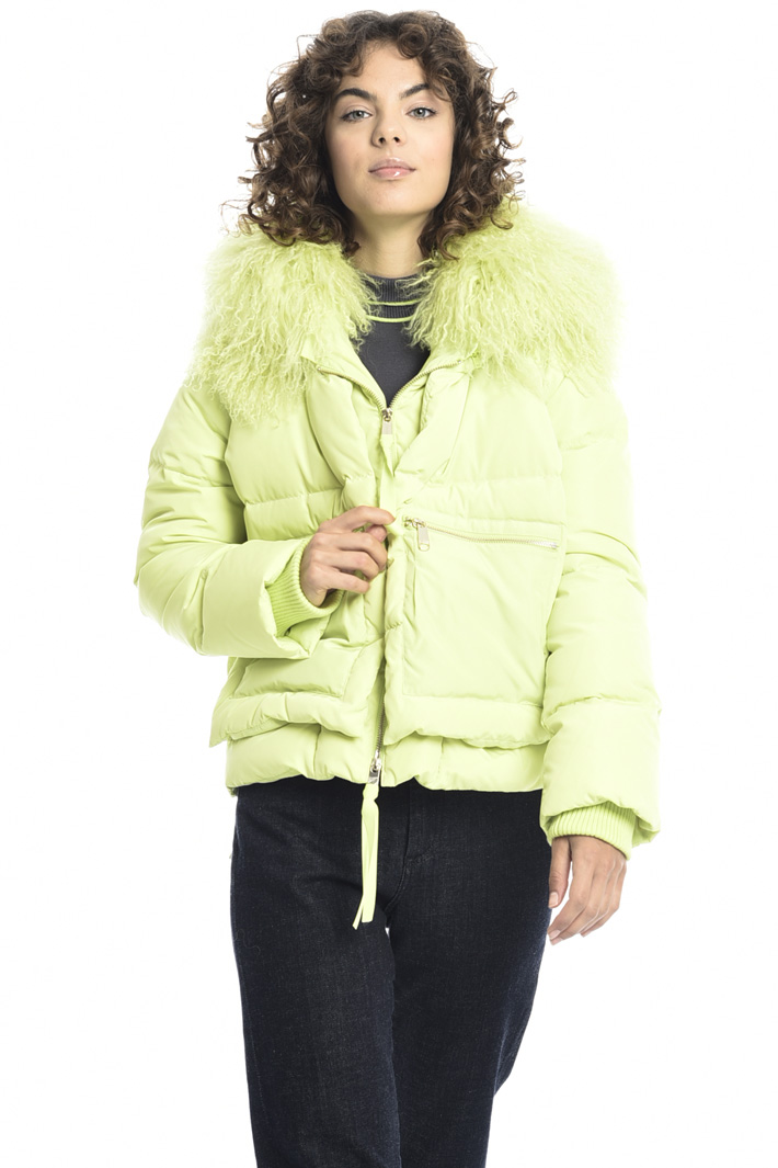 Mongolian fur trim down coat Intrend Mongolian fur trim down coat Intrend