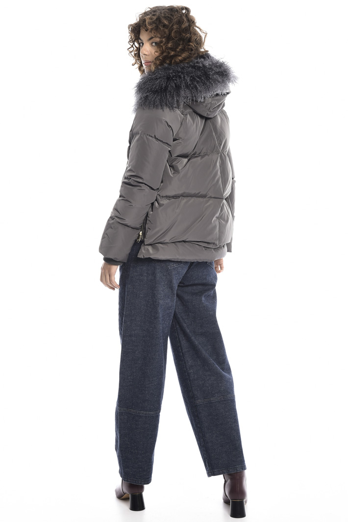 Mongolian fur trim down coat Intrend Mongolian fur trim down coat Intrend