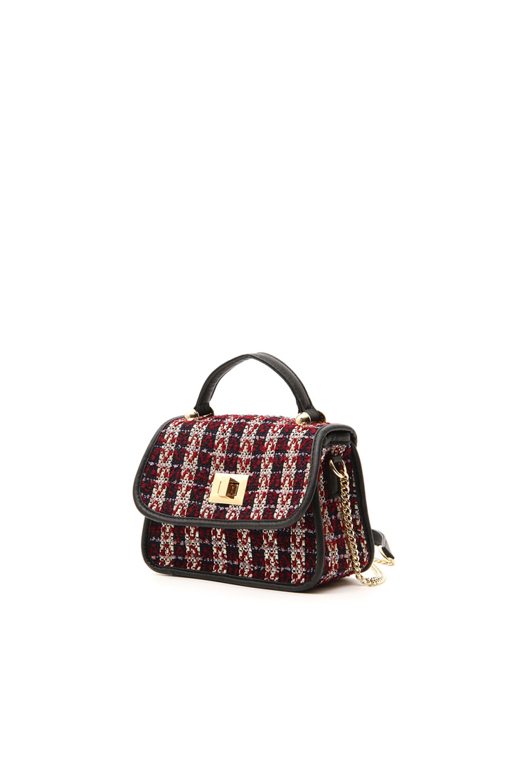 Tweed and faux-leather bag Intrend Tweed and faux-leather bag Intrend