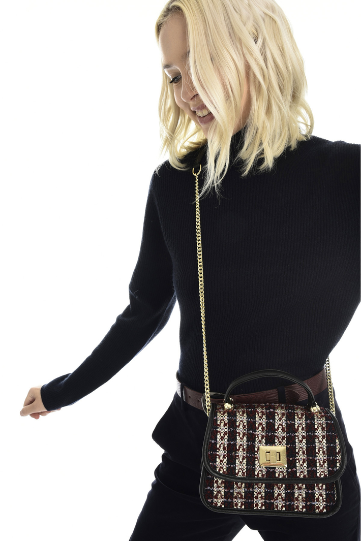 Tweed and faux-leather bag Intrend Tweed and faux-leather bag Intrend