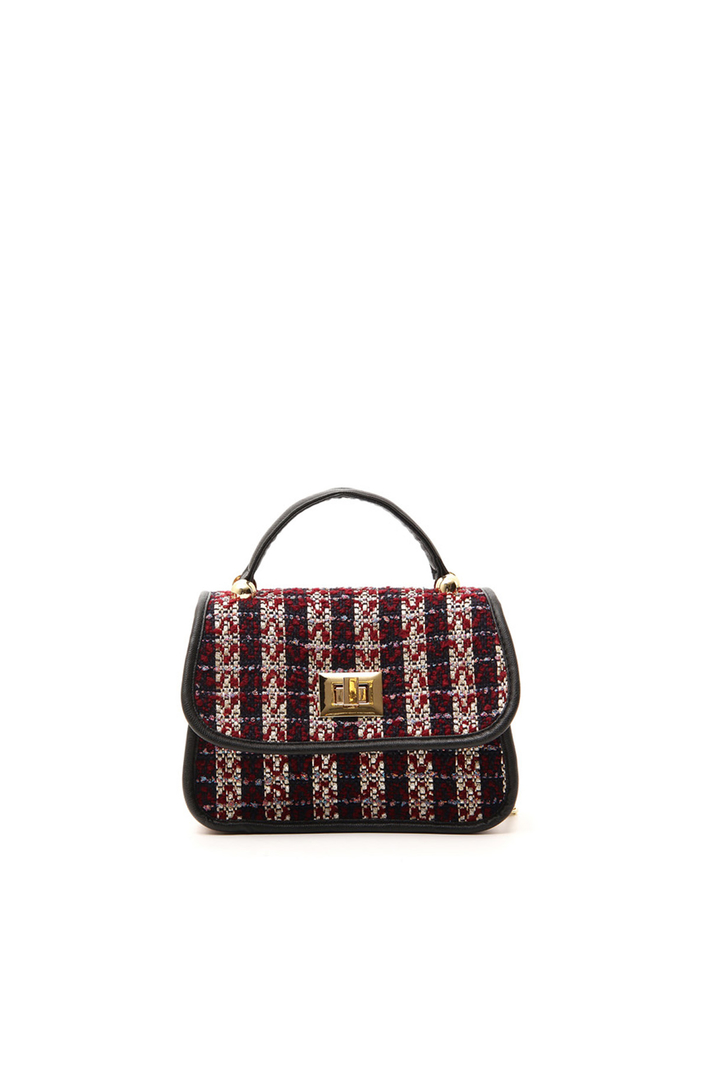 Tweed and faux-leather bag Intrend Tweed and faux-leather bag Intrend