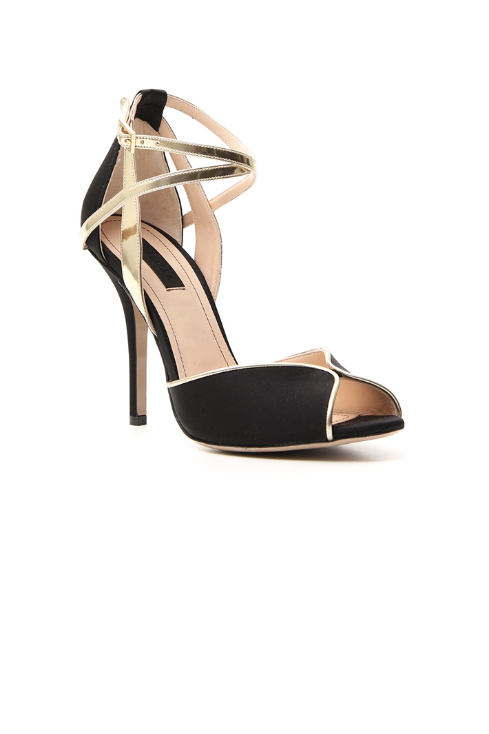 Satin and leather sandals Intrend Satin and leather sandals Intrend