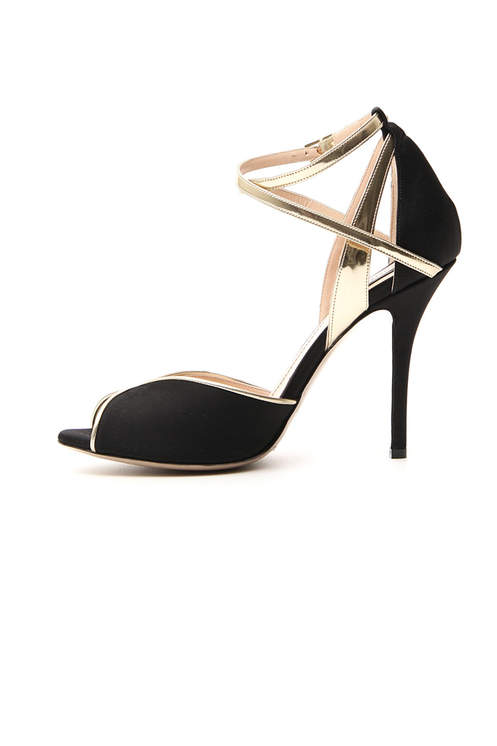 Satin and leather sandals Intrend Satin and leather sandals Intrend