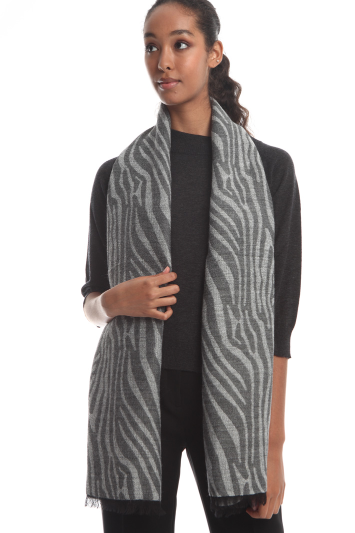 Wool and alpaca scarf Intrend Wool and alpaca scarf Intrend