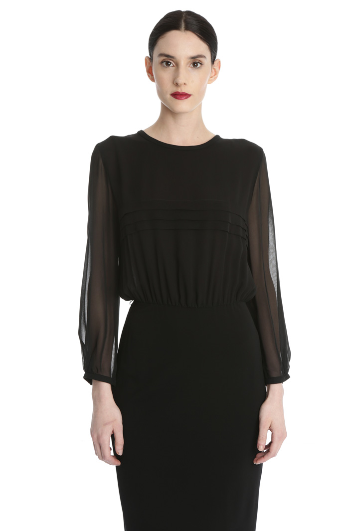 Silk georgette and jersey dress Intrend Silk georgette and jersey dress Intrend