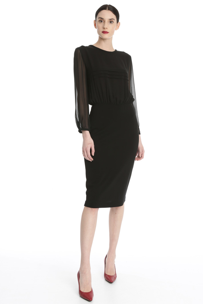 Silk georgette and jersey dress Intrend Silk georgette and jersey dress Intrend