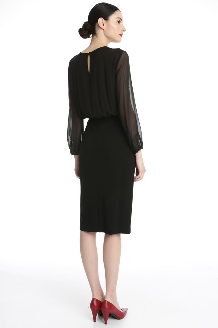 Silk georgette and jersey dress Intrend Silk georgette and jersey dress Intrend