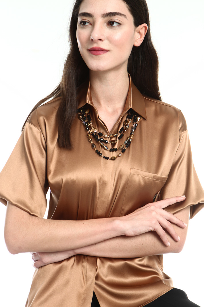 Multi-row bead necklace Intrend Multi-row bead necklace Intrend
