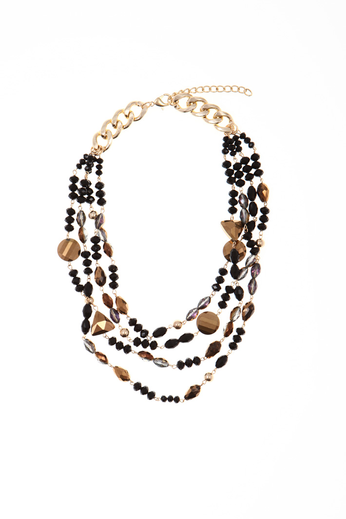 Multi-row bead necklace Intrend Multi-row bead necklace Intrend