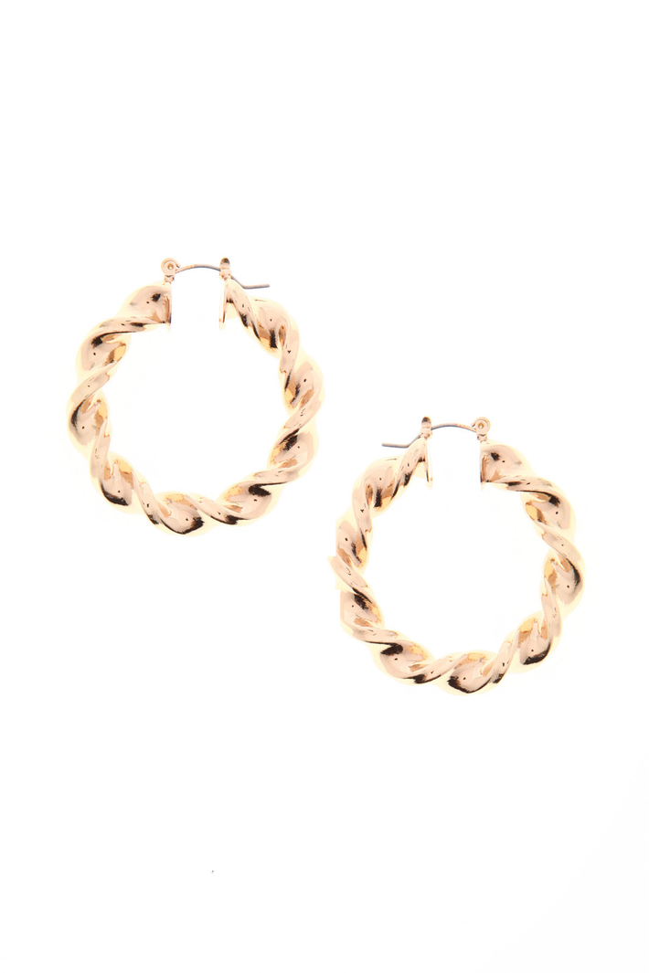 Round metal earrings Intrend Round metal earrings Intrend