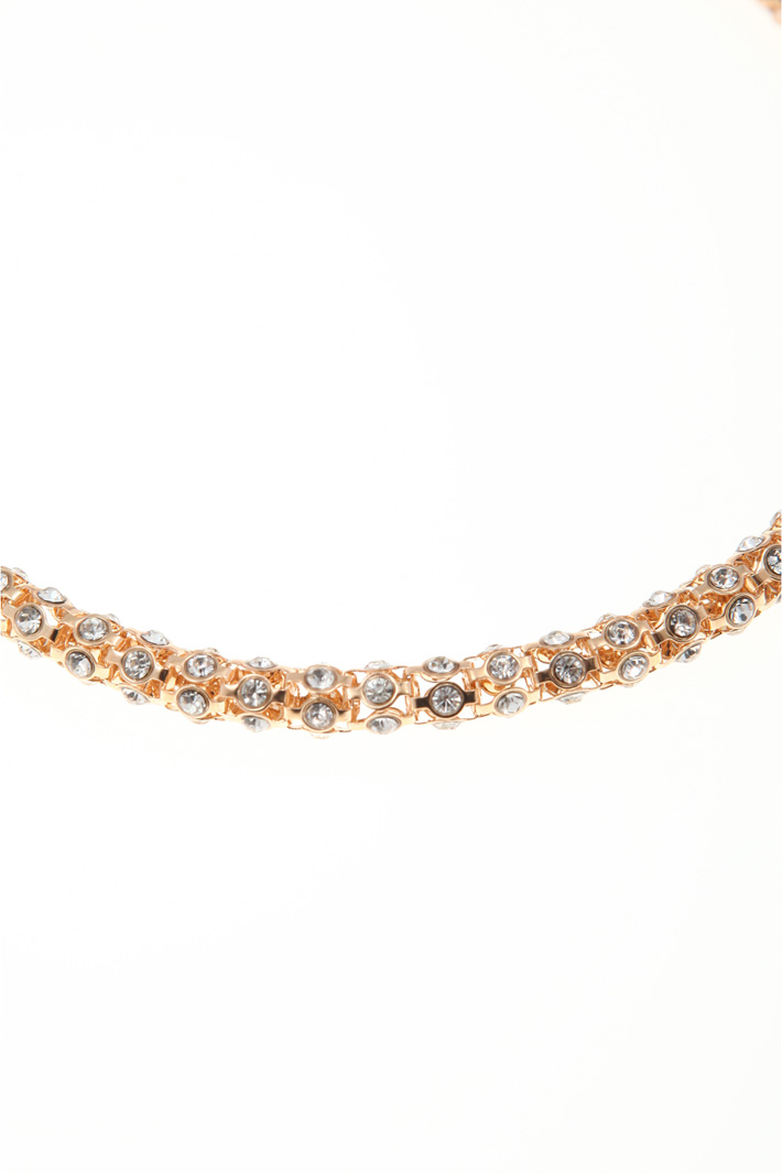 Metal and rhinestone necklace Intrend Metal and rhinestone necklace Intrend