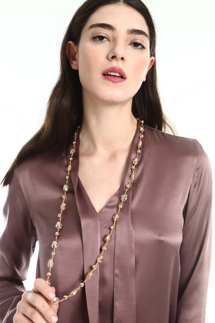Long glass necklace Intrend Long glass necklace Intrend