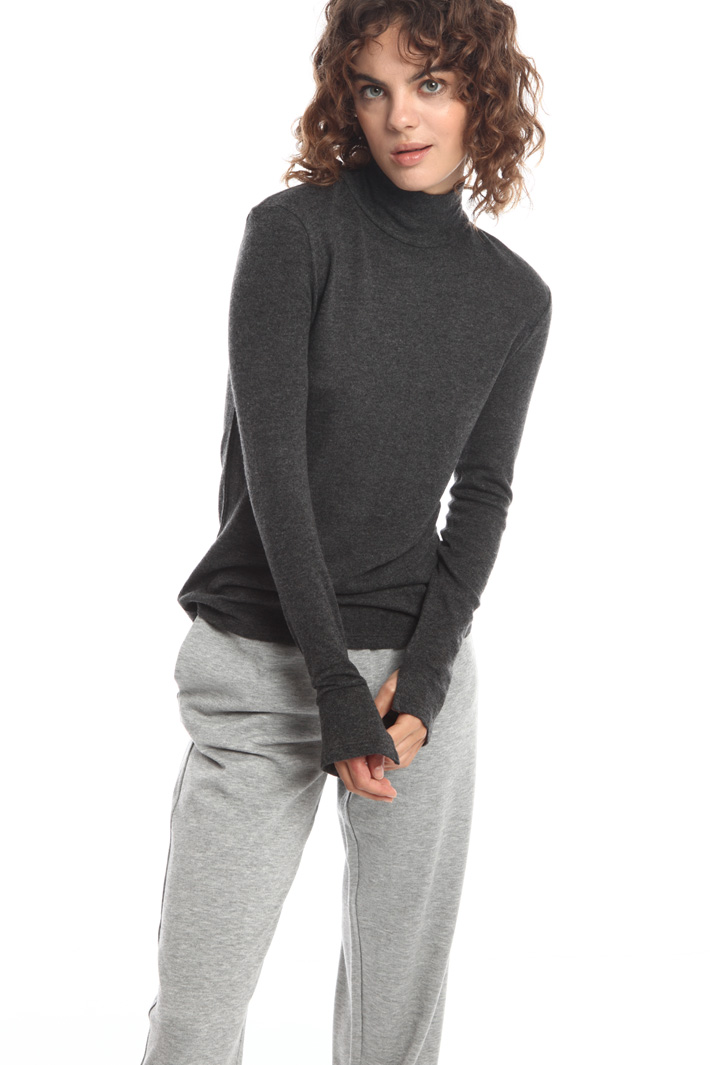 Wool blend top with bow-neck Intrend Wool blend top with bow-neck Intrend
