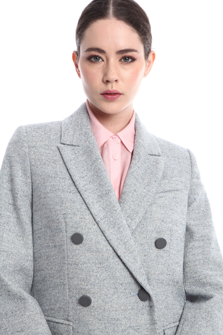 Double-breasted bouclé blazer Intrend Double-breasted bouclé blazer Intrend