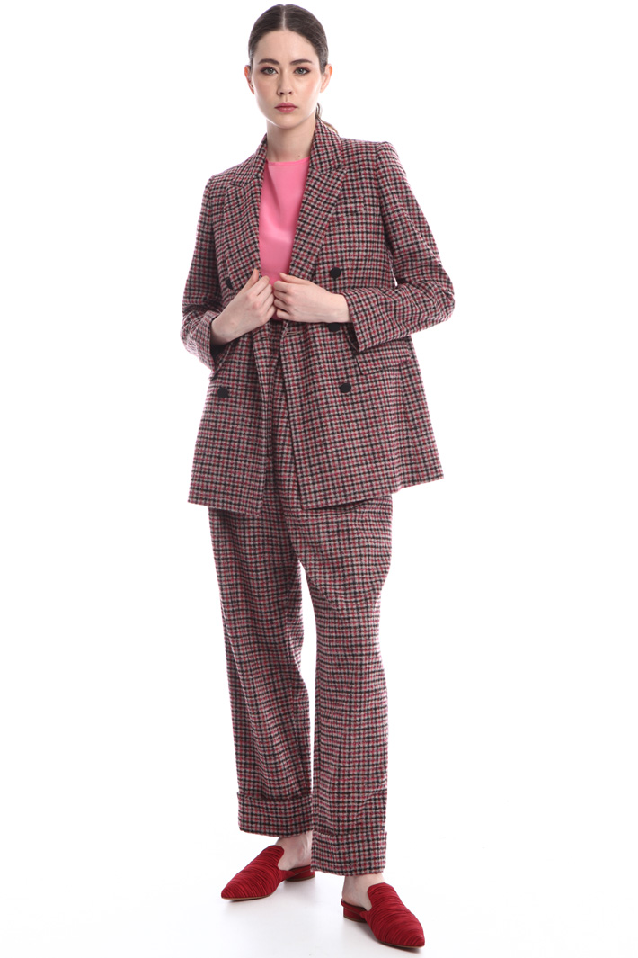 Double-breasted bouclé blazer Intrend Double-breasted bouclé blazer Intrend