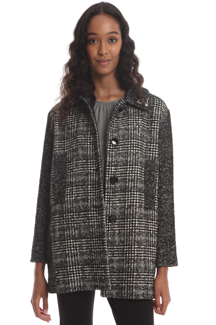 Yarn-dyed wool blend coat Intrend Yarn-dyed wool blend coat Intrend