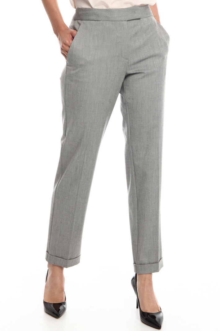 Slim-fit trousers with turn-up Intrend Slim-fit trousers with turn-up Intrend