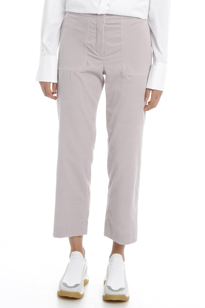 Crop-leg corduroy trousers Intrend Crop-leg corduroy trousers Intrend