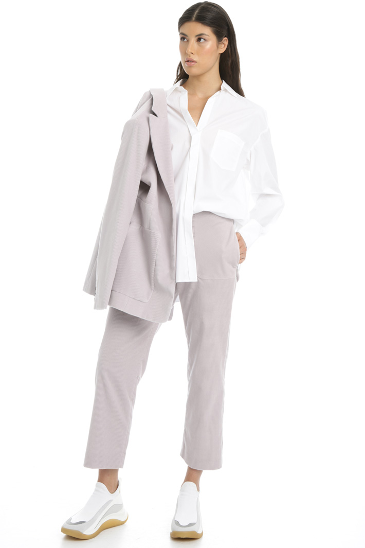 Crop-leg corduroy trousers Intrend Crop-leg corduroy trousers Intrend