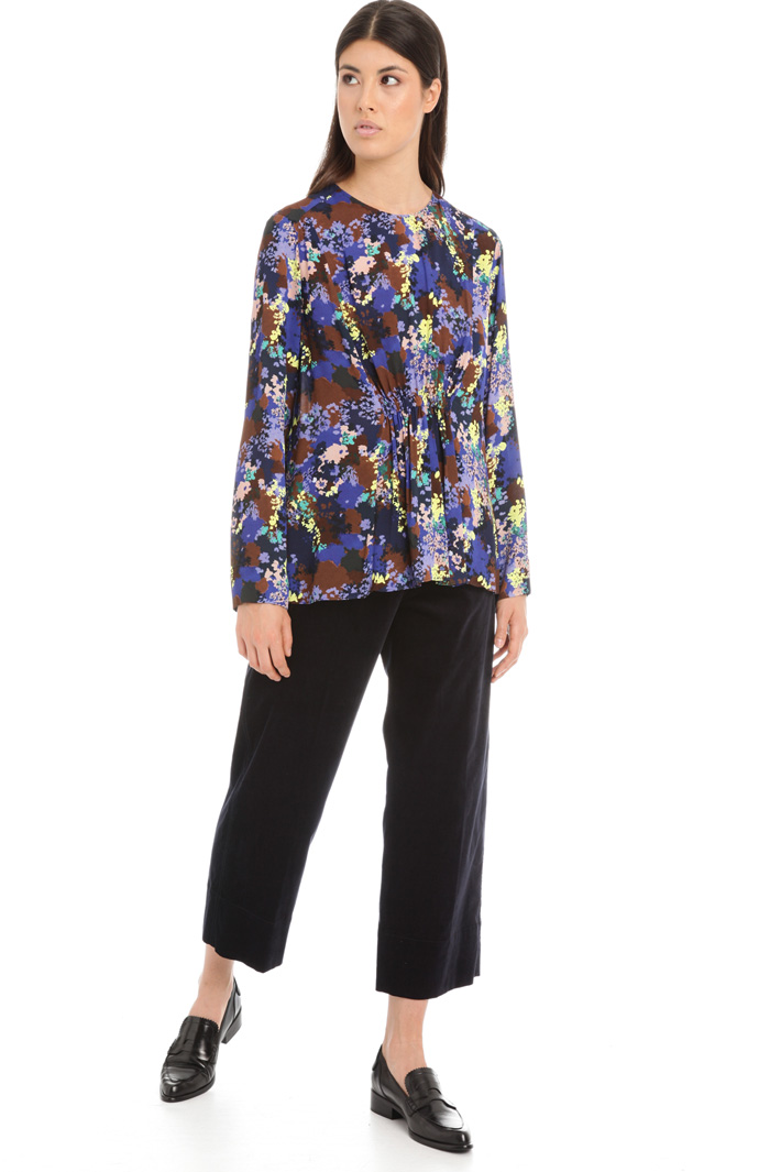 Crop velvet trousers Intrend Crop velvet trousers Intrend