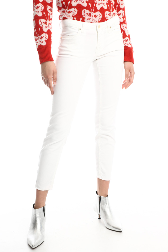 Fringed cotton trousers Intrend Fringed cotton trousers Intrend