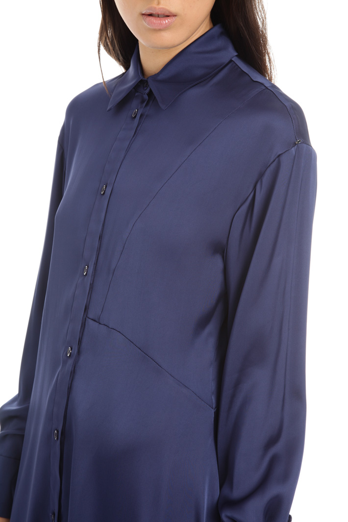 Satin chemisier dress Intrend Satin chemisier dress Intrend