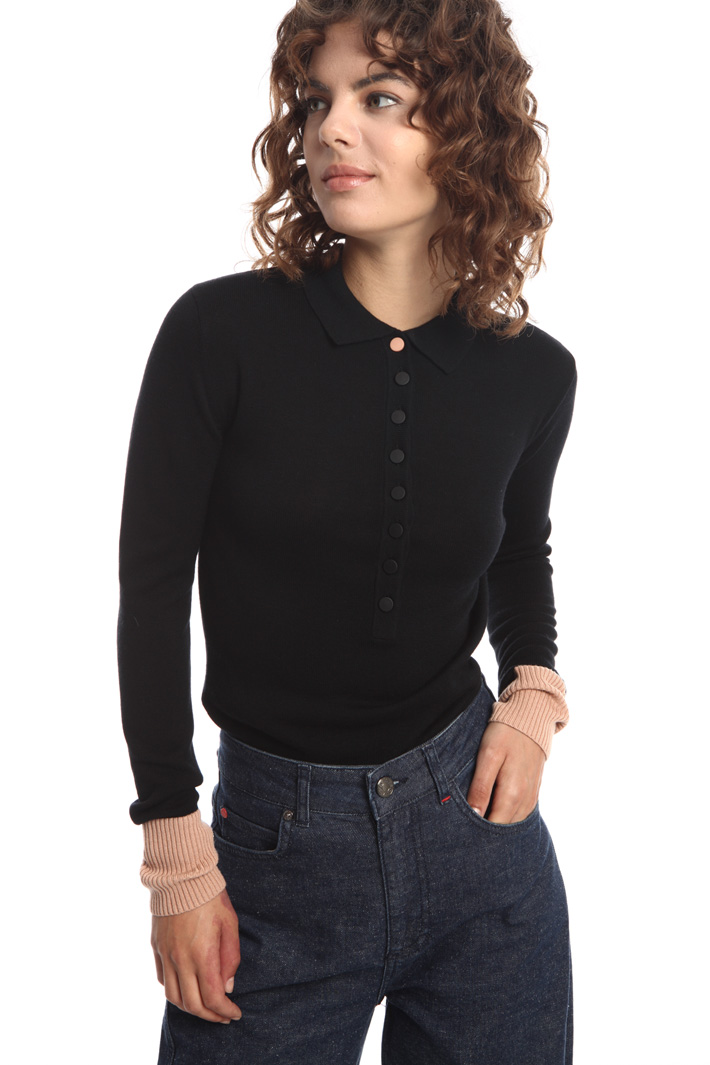 Wool blend polo shirt Intrend Wool blend polo shirt Intrend