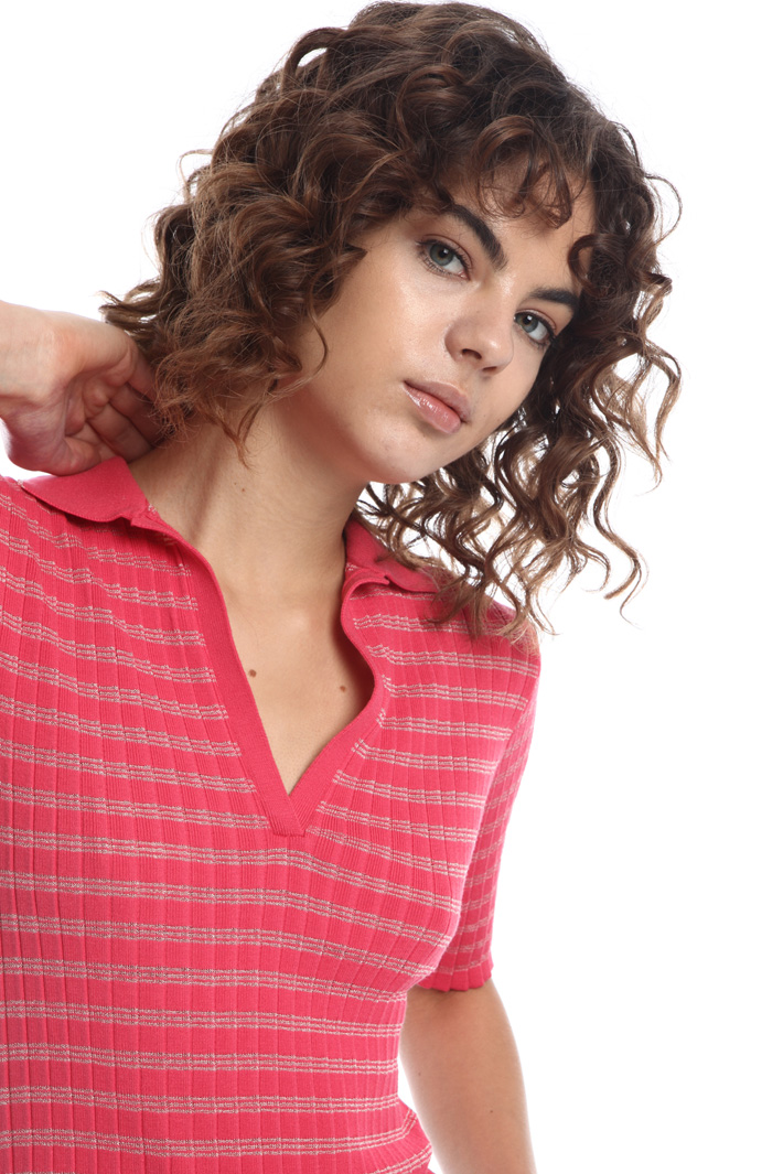 Ribbed polo shirt Intrend Ribbed polo shirt Intrend