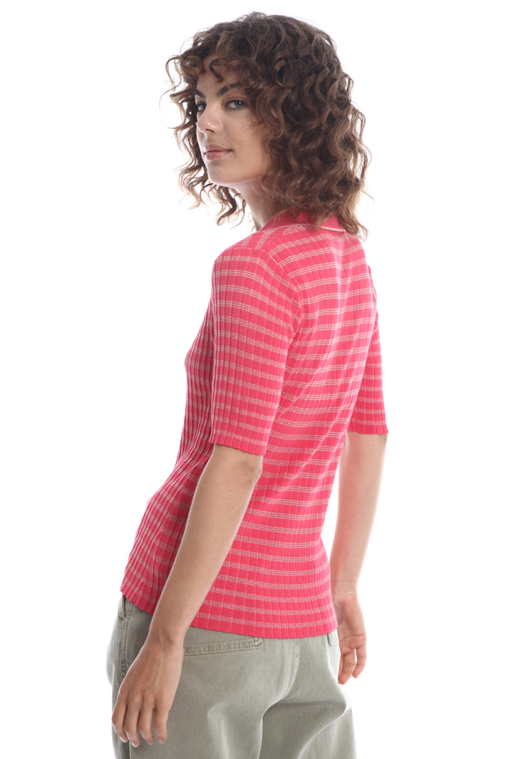 Ribbed polo shirt Intrend Ribbed polo shirt Intrend