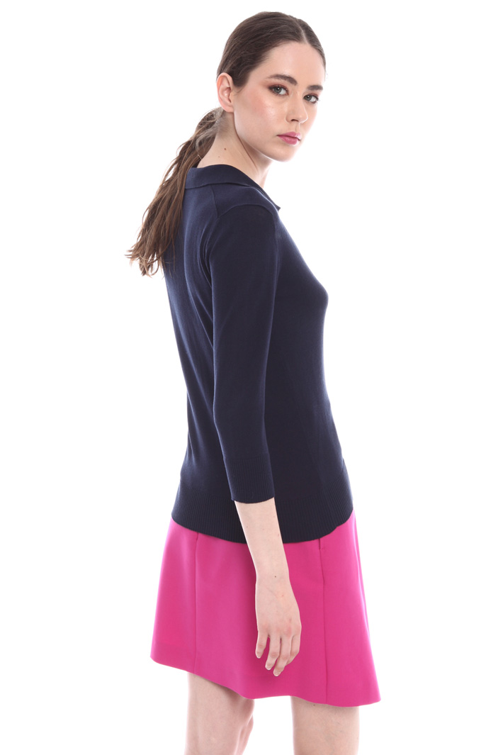 Silk and cotton polo shirt Intrend Silk and cotton polo shirt Intrend