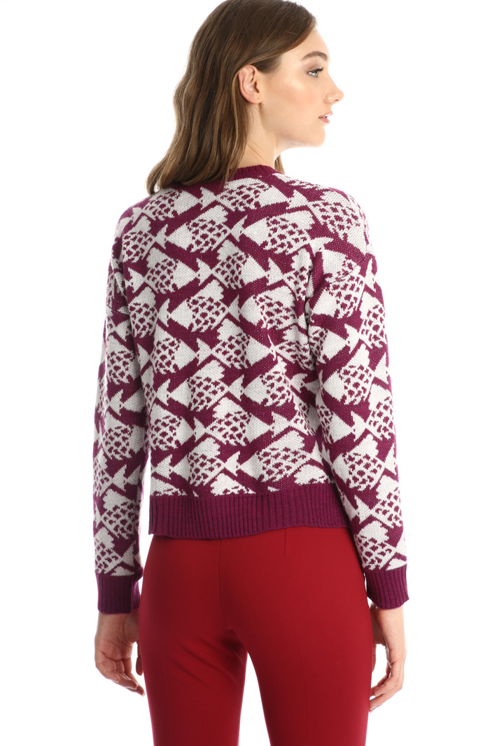 Wool jacquard sweater Intrend Wool jacquard sweater Intrend