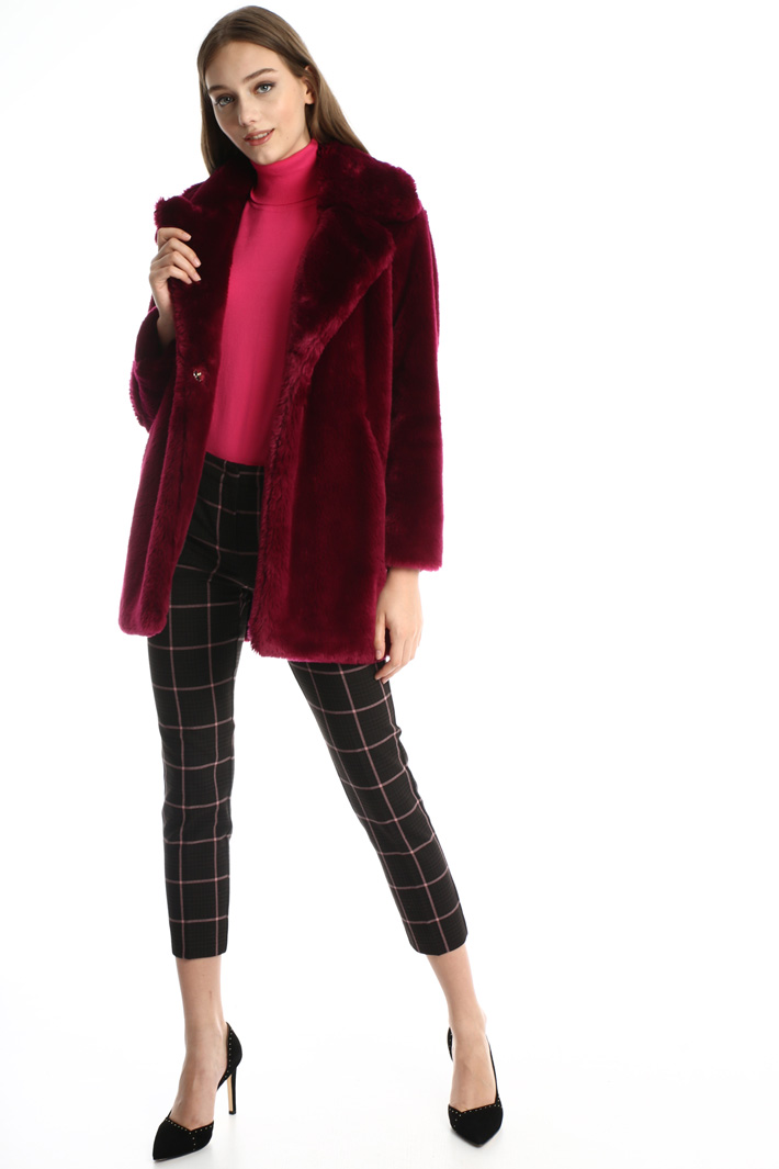 Brushed fur-effect coat Intrend Brushed fur-effect coat Intrend