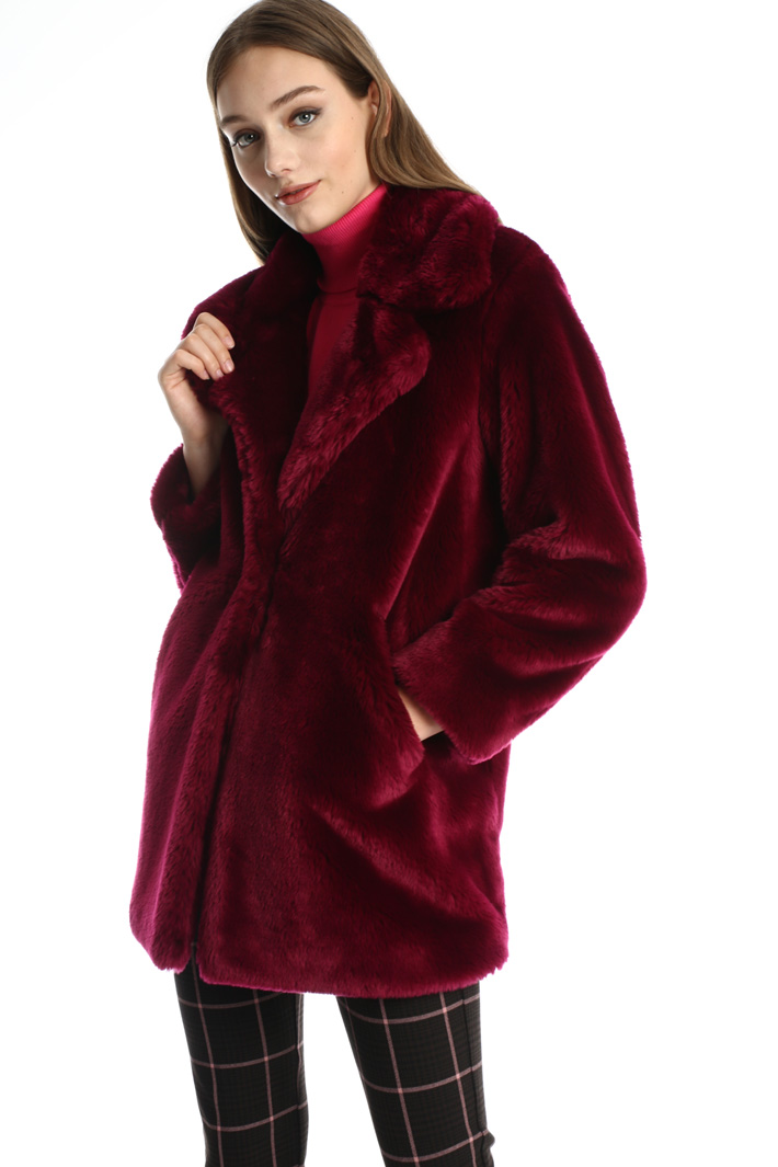 Brushed fur-effect coat Intrend Brushed fur-effect coat Intrend