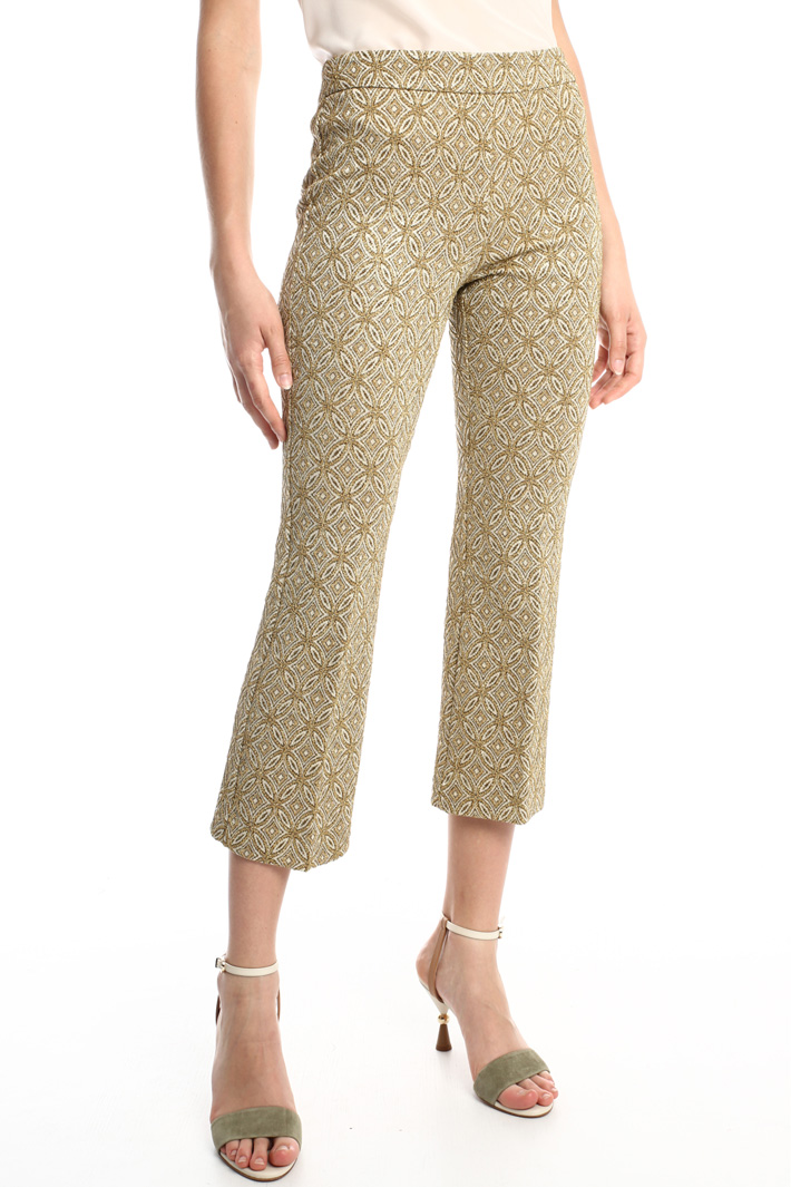 Crop lamé trousers Intrend Crop lamé trousers Intrend