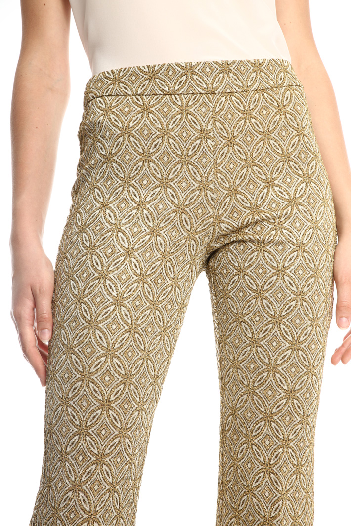 Crop lamé trousers Intrend Crop lamé trousers Intrend