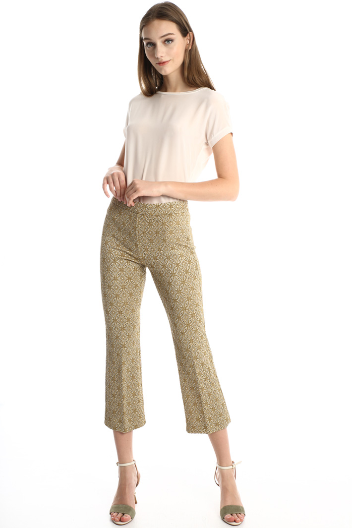 Crop lamé trousers Intrend Crop lamé trousers Intrend
