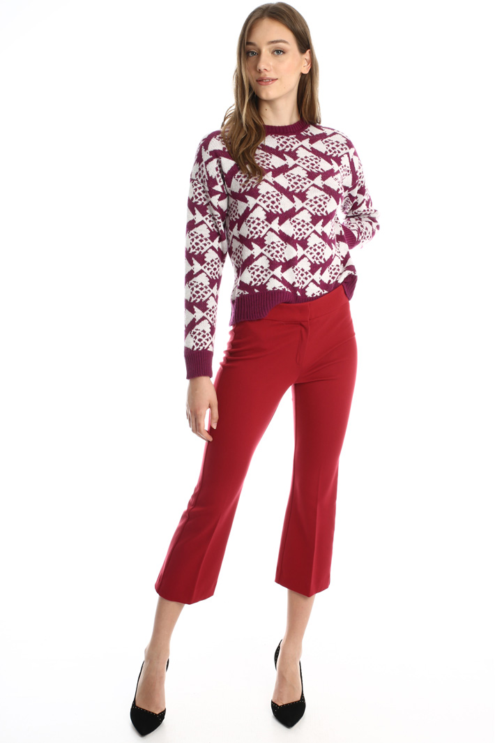 Crop viscose jersey trousers Intrend Crop viscose jersey trousers Intrend