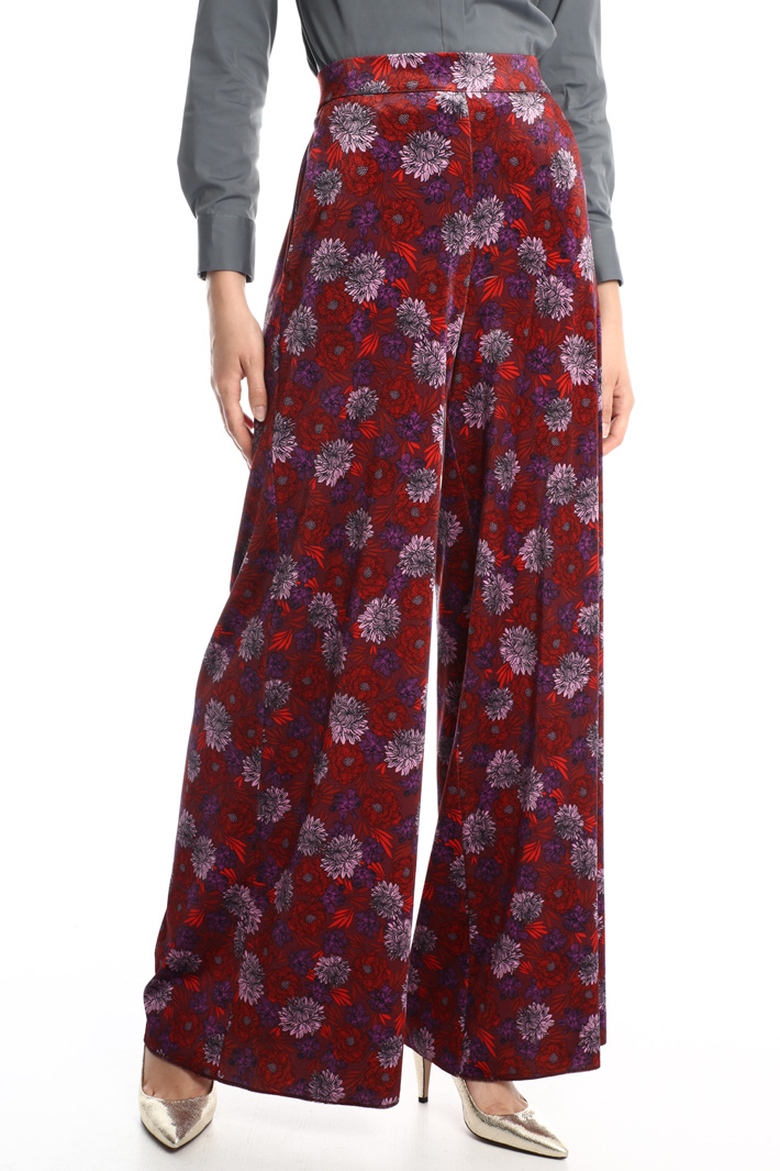 Velvet palazzo trousers Intrend Velvet palazzo trousers Intrend