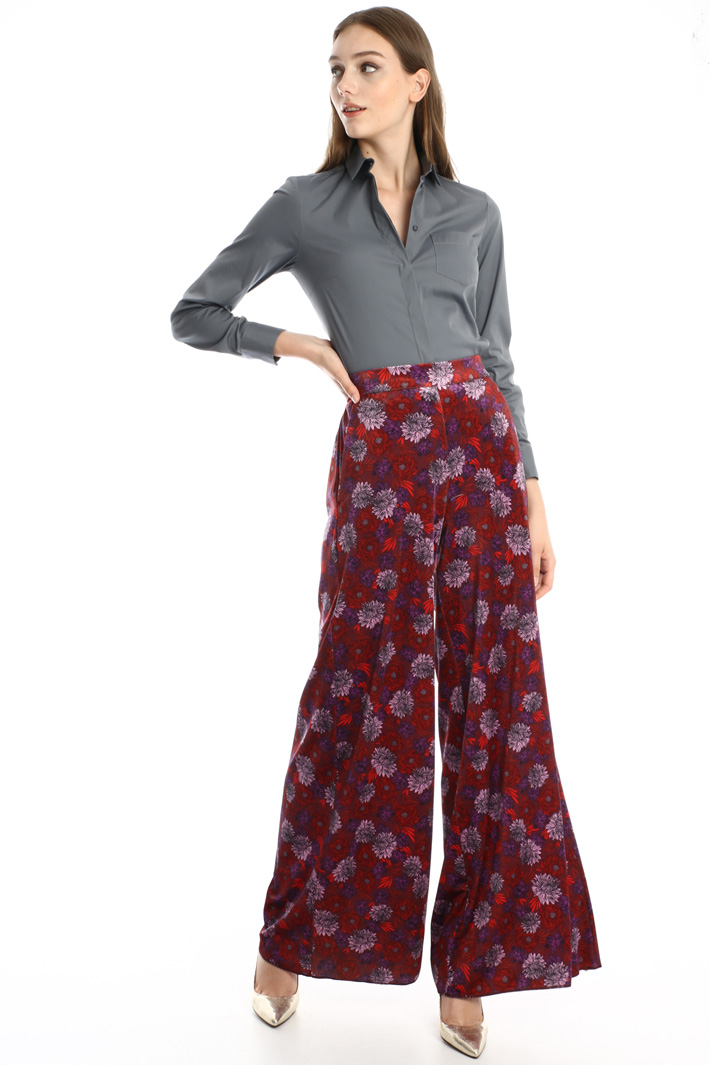 Velvet palazzo trousers Intrend Velvet palazzo trousers Intrend