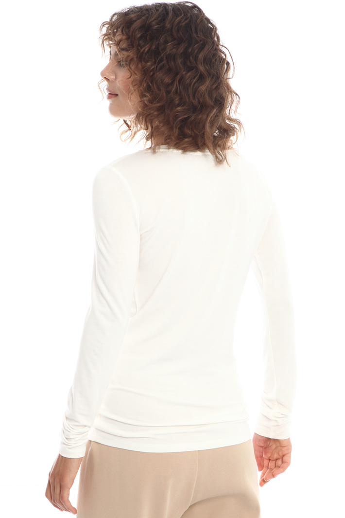 T-shirt with draped insert Intrend T-shirt with draped insert Intrend