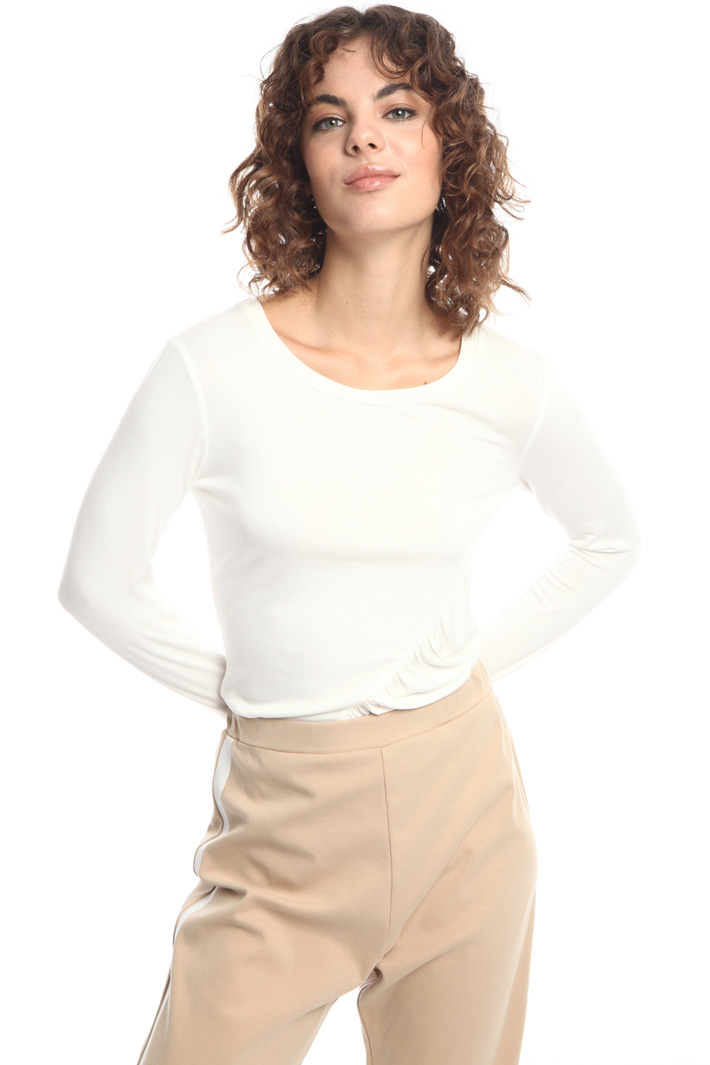 T-shirt with draped insert Intrend T-shirt with draped insert Intrend