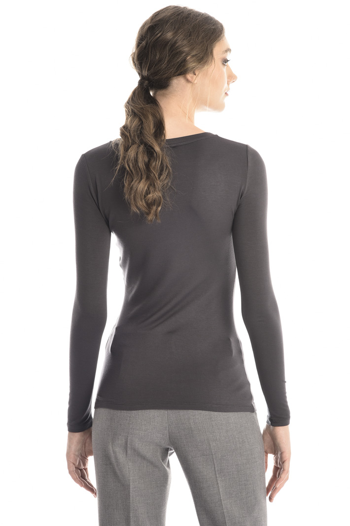 T-shirt with draped insert Intrend T-shirt with draped insert Intrend