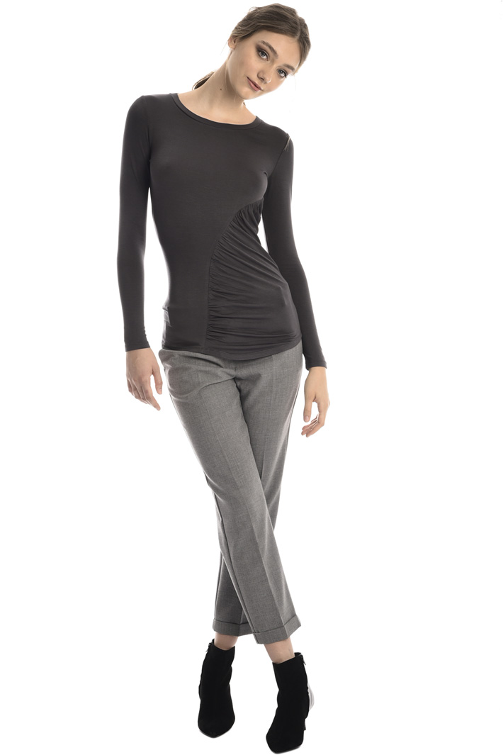 T-shirt with draped insert Intrend T-shirt with draped insert Intrend