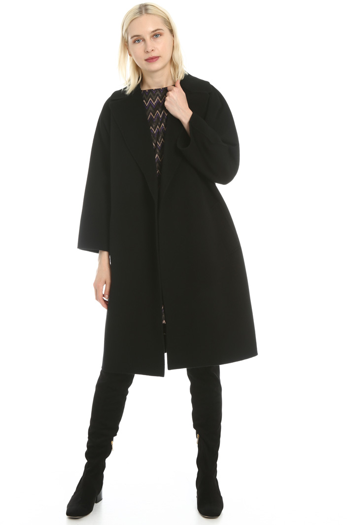 Wrap coat in wool velour Intrend Wrap coat in wool velour Intrend