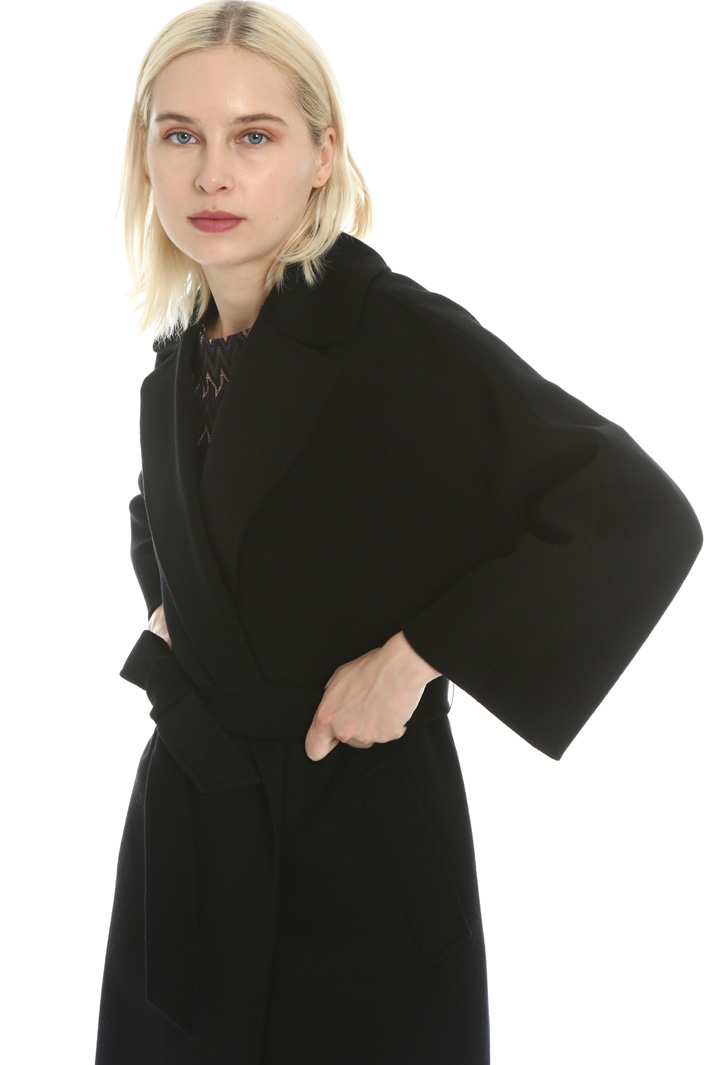 Wrap coat in wool velour Intrend Wrap coat in wool velour Intrend