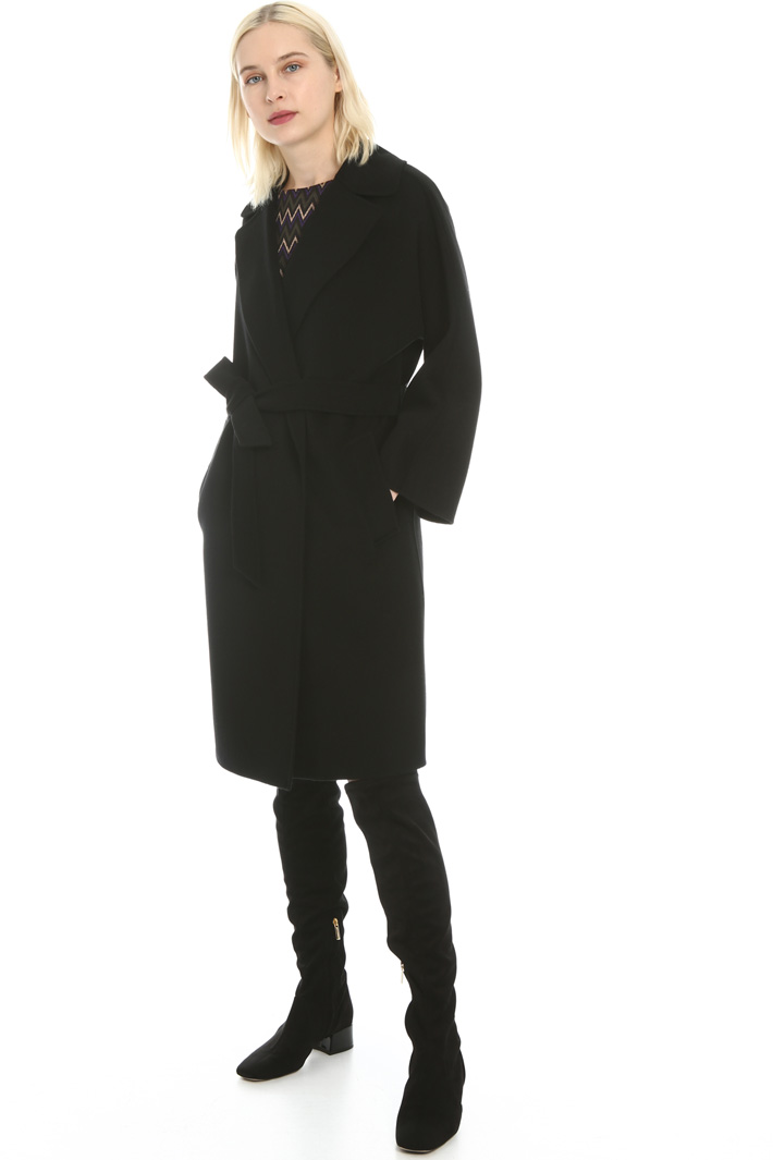Wrap coat in wool velour Intrend Wrap coat in wool velour Intrend