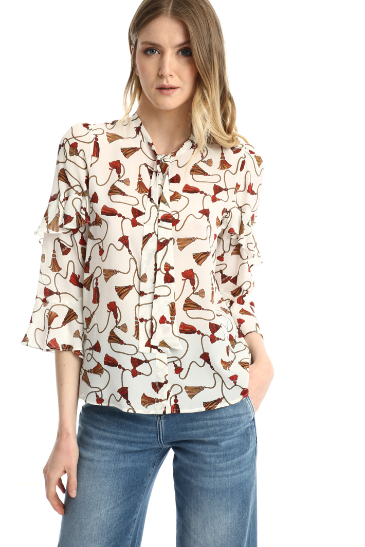 Frilled silk shirt Intrend Frilled silk shirt Intrend