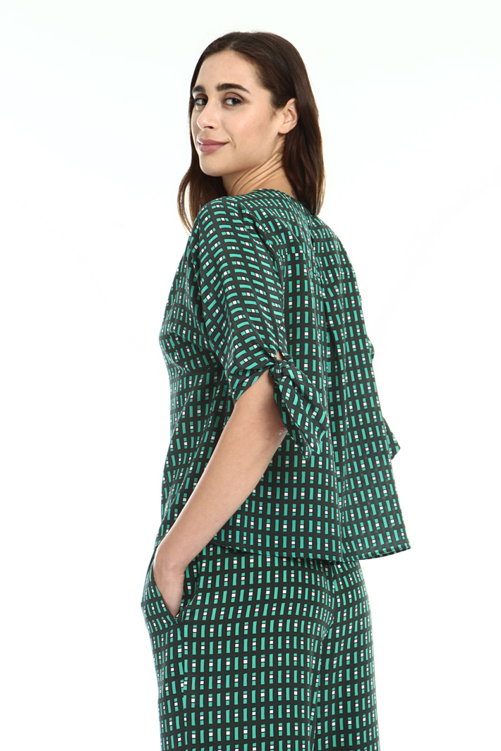 Blouse in printed cotton crepe Intrend Blouse in printed cotton crepe Intrend