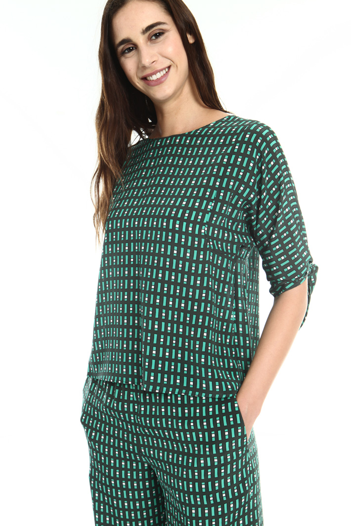 Blouse in printed cotton crepe Intrend Blouse in printed cotton crepe Intrend