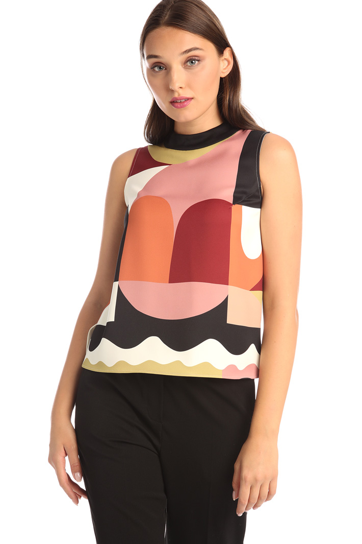 Printed satin top Intrend Printed satin top Intrend